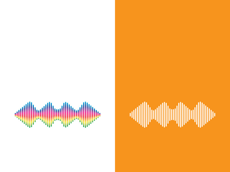 Sound waves vector illustration design template