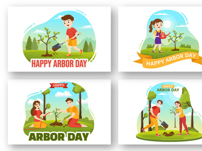 16 Happy Arbor Day Illustration