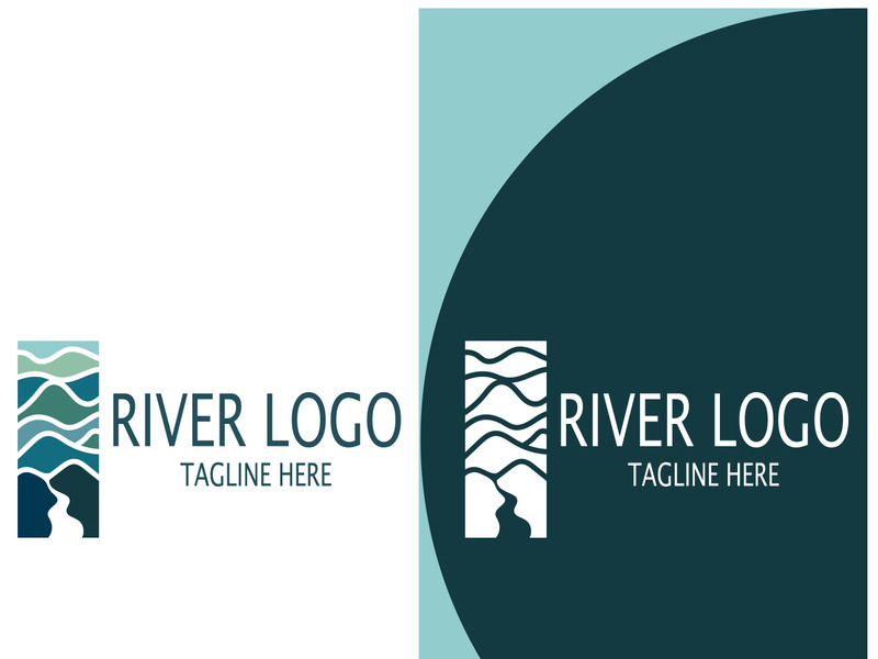 River Logo vector icon illustration design template