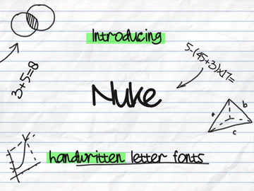 Nuke - Handwritten Letter Font preview picture