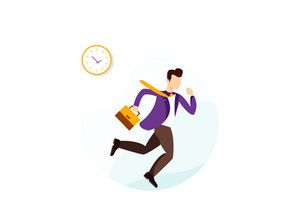 Late for working concept
