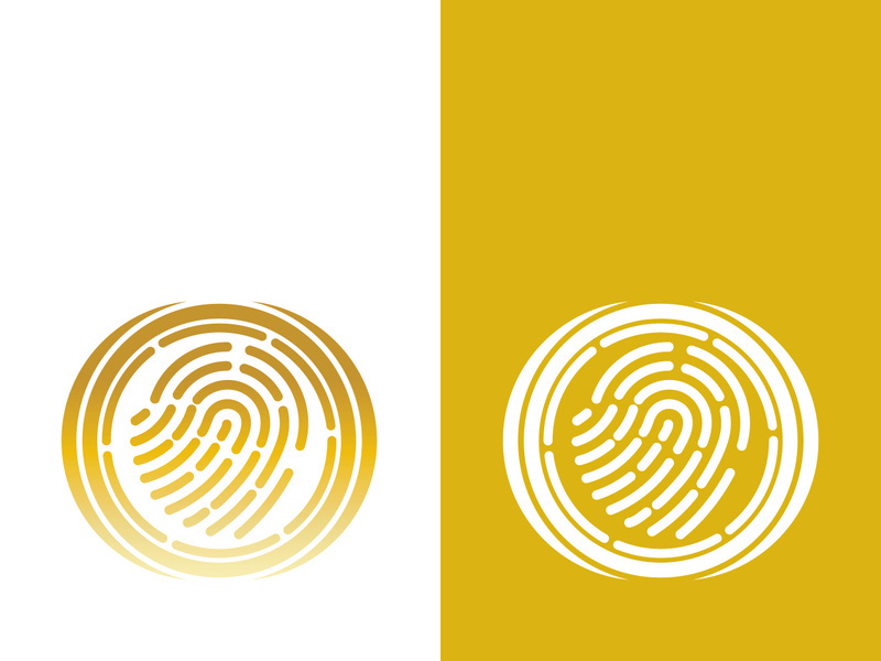 Fingerprint logo vector illustration icon template design