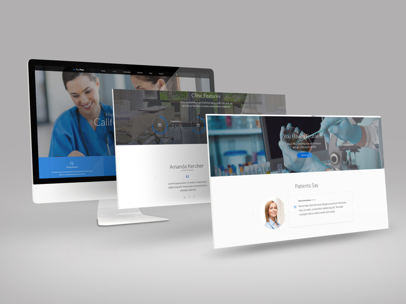 Medical website UI kits design