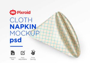 Free Cloth Napkin Mockup PSD