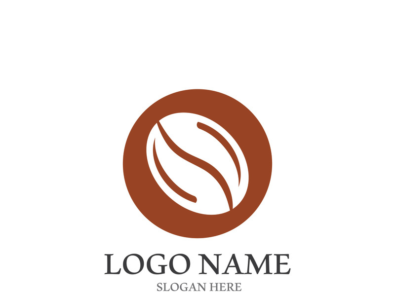 Coffee bean icon vector illustration template