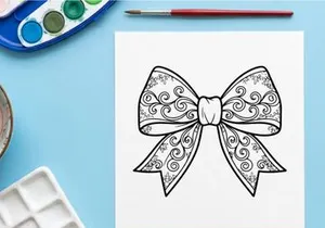Elegant silver Christmas bow tie vector illustration for festive holiday gift wrapping and decor