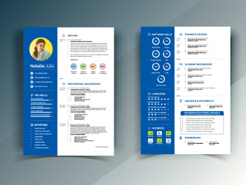 Professional Vibrant Creative Resume Design preview picture