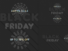 Black Friday Sale Web Banner With Black Background V01 preview picture