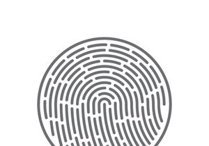 Digital fingerprint vector illustration logo icon