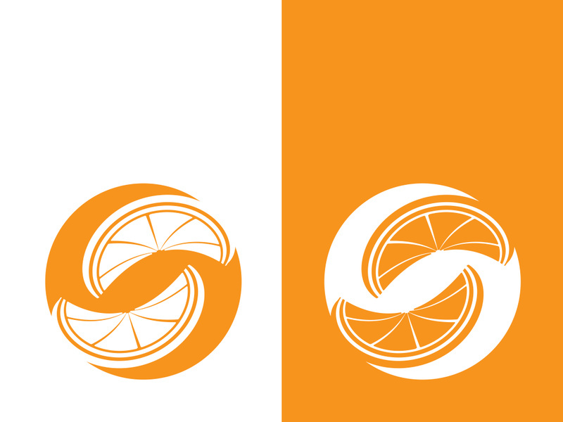 Orange logo design vector icon illustration design