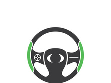 Steering Wheel vector image logo icon