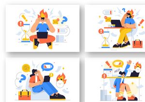 9 Work Burnout Prevention Illustration