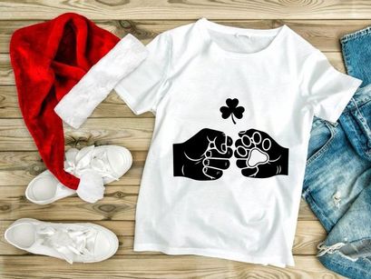 Dog Paw & Shamrock Fist Bump