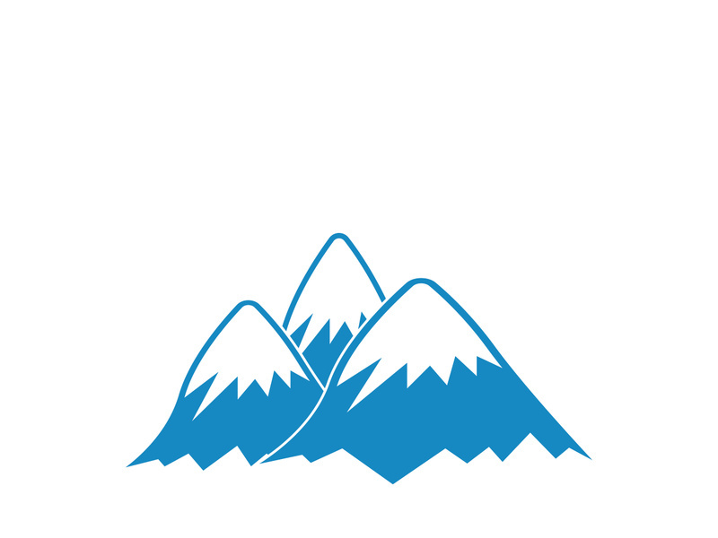 Mountain icon logo template vector illustration design