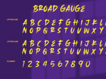Broad Gauge - SVG Font