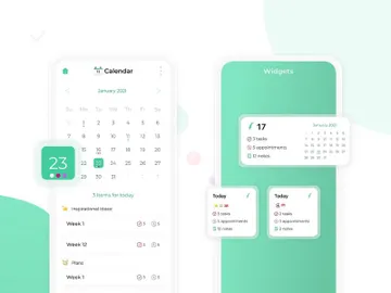 Calendar Widget - NEW iOS 14 Widget preview picture
