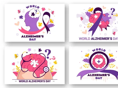 10 World Alzheimer's Day Illustration