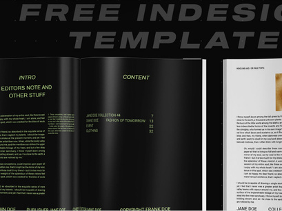 Free InDesign Template - Fashion Study