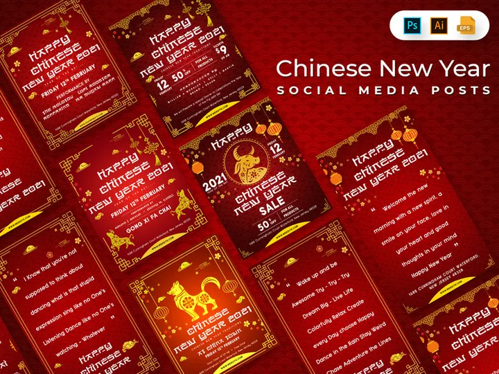 Chinese New Year Social Media Posts
