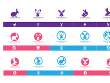 Rabbit logo animal vector