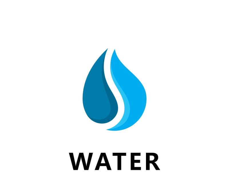 Blue Water Drop Logo Icon Vector Design