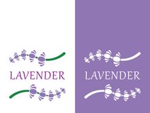 Fresh lavender flower logo vector flat design