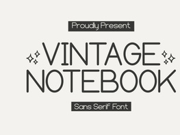 Vintage Notebook - Sans Serif Font preview picture
