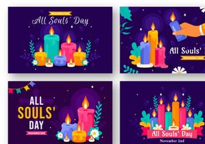 12 All Souls Day Vector Illustration
