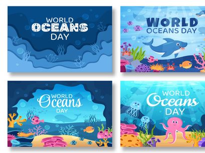 16 World Ocean Day Design Illustration