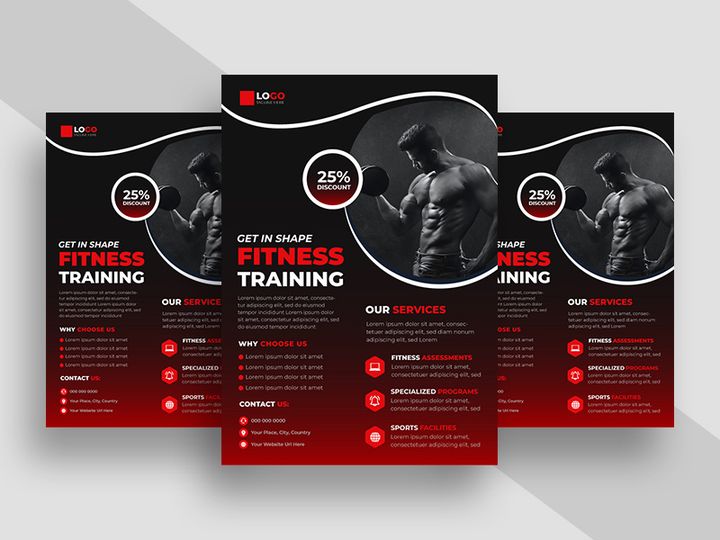 Fitness Gym Promotion Flyer Template Ver-6