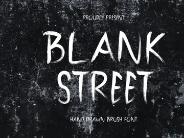 Blank Street - Hand Drawn Brush Font preview picture
