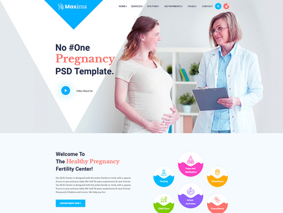 Pregnancy Care Clinic PSD Template
