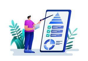 Project Report Flat Illustration