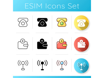 Mobile interface icons set preview picture