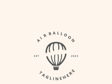 Air balloon logo creative design air transport symbol template simple illustration preview picture
