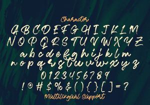 Ramez - Textured Brush Font