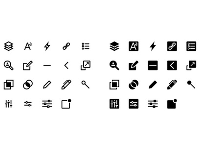 Interface icons set
