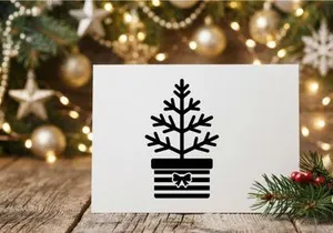 Minimalist Christmas Tree in Gift Box for Holiday Decor