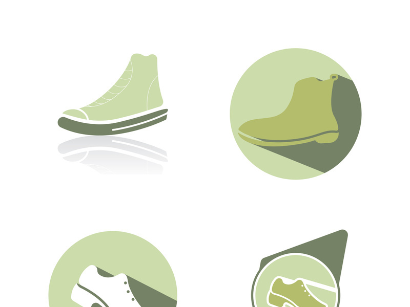 Icon shoe logo concept vector sneaker template shoes shop design