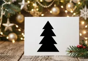 Minimalist Christmas Tree Silhouette for Holiday Decor and Seasonal Design