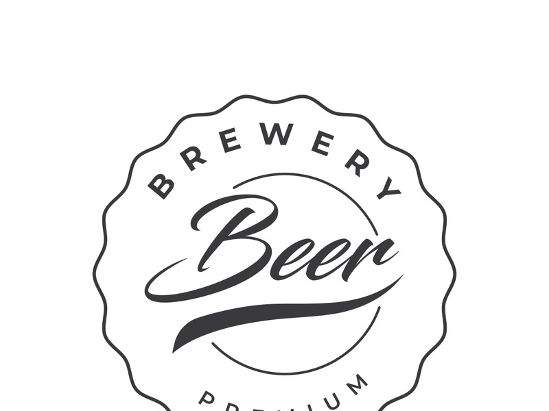 Premium quality vintage craft beer logo template. For badges, emblems, beer companies, bars, taverns.