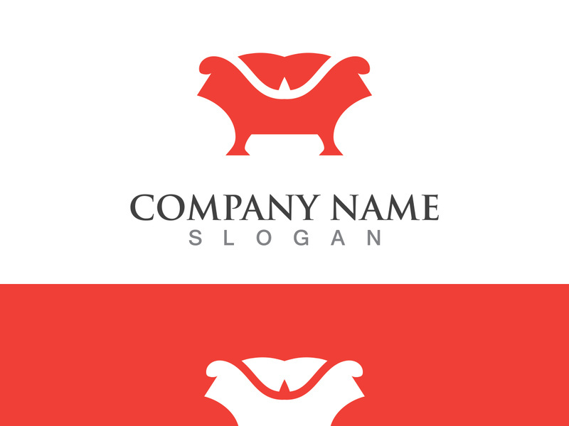 Chair furniture logo image creative design modern vector template