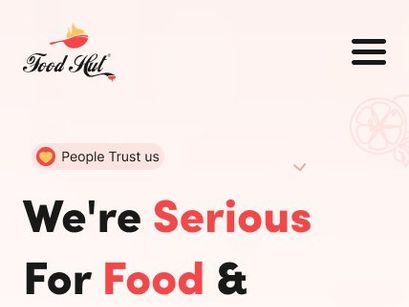 Food Hut (Food Ordering Responsive Design)