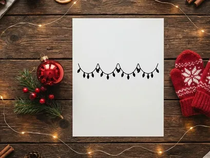 Luces de Navidad colgantes aisladas sobre fondo blanco para diseño de decoración navideña