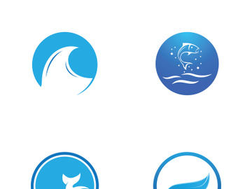 Ocean water wave wave logo design. preview picture