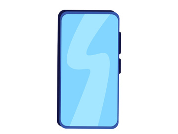 Smartphone flat color vector object preview picture