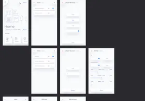 Smart Home Mobile App - 3 Styles in 1 file.