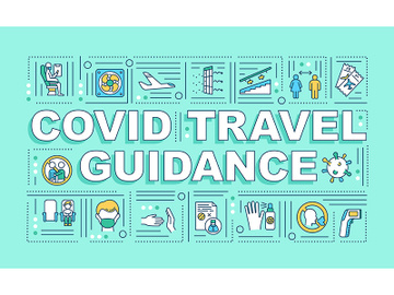 Covid travel guidance word concepts banner preview picture