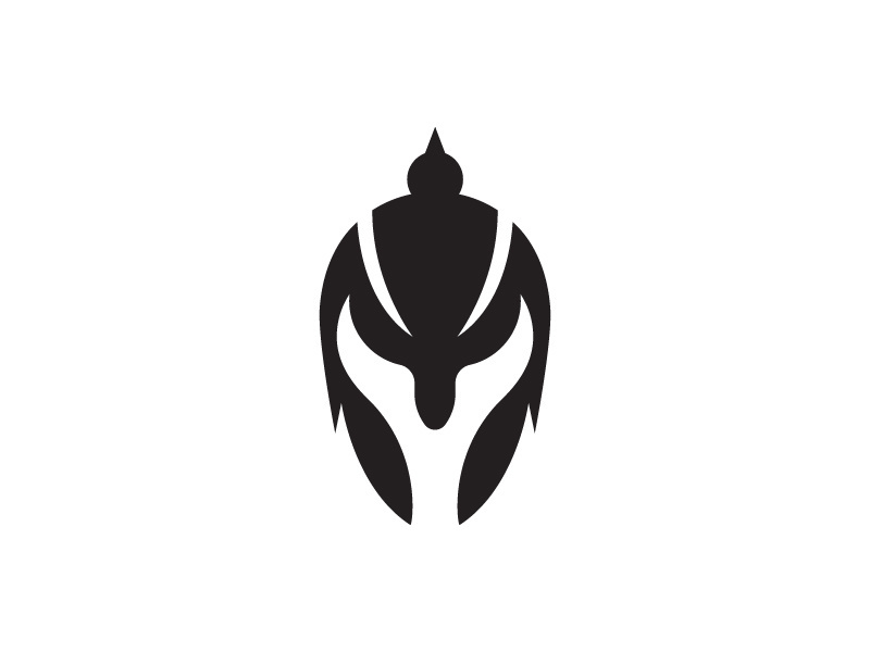 Spartan helmet icon illustration design