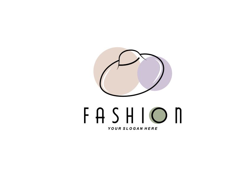Women's Hat Logo Design Illustration Fashion beauty accessories, and product brand care